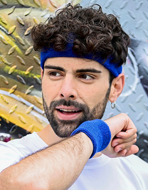 Kopfschweißband mit Label