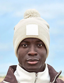 Appliqué Patch Pom Beanie