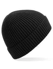 Engineered Knit Ribbed Beanie (Hover)