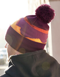 Mountain Peaks Pom Pom Beanie