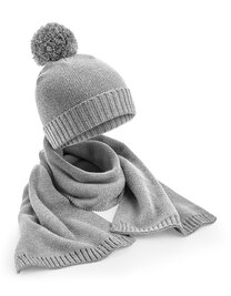 Knitted Scarf and Beanie Gift Set (Hover)