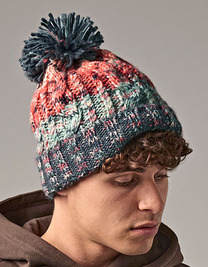 Corkscrew Pom Pom Beanie