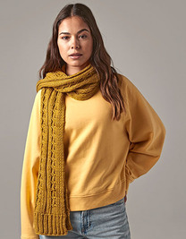 Cable Knit Melange Scarf