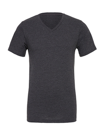 Unisex Heather CVC Short Sleeve V-Neck Tee (Hover)