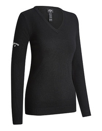 Ladies V-Neck Merino Sweater (Hover)