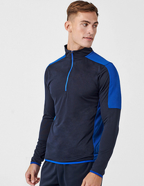 Adults 1/4 Zip Midlayer With Contrast Panelling