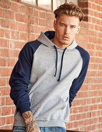 Nublend® Colour-Block Raglan Hooded Sweatshirt