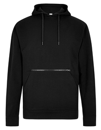 Regular Fit Pique Hoodie with Zipped Pocket (Hover)