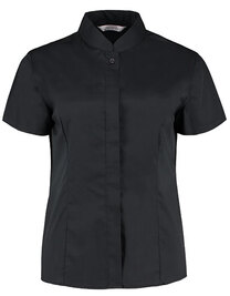Women´s Tailored Fit Shirt Mandarin Collar Short Sleeve (Hover)