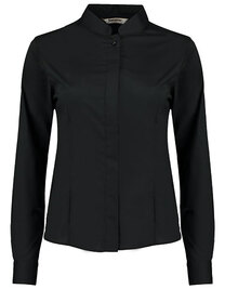 Women´s Tailored Fit Shirt Mandarin Collar Long Sleeve (Hover)