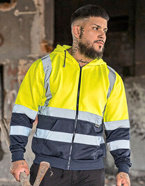 Hi-Vis Workwear Hooded Sweat-Jacket Galway