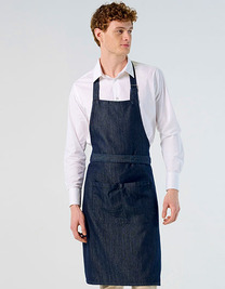 Denim Bib Apron Grant With Pocket