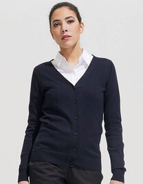 Women´s Golden V-Neck Knitted Cardigan
