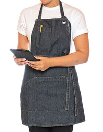 Utility Apron Bib Washed Denim (Hover)