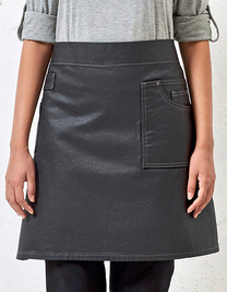 Division Waxed Look Denim Waist Apron