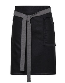 Division Waxed Look Denim Waist Apron (Hover)