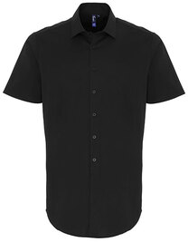 Men´s Stretch Fit Poplin Short Sleeve Cotton Shirt (Hover)