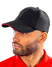 Brushed Cotton Decorators Cap With Sandwich Peak