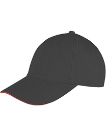 Memphis Brushed Cotton Low Profile Sandwich Peak Cap (Hover)