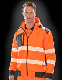 Recycled Zipped Safety Hoody