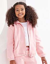 Kids Recycled Cropped Oversize Full-Zip Hoodie