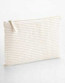 Striped Organic Cotton Accessory Pouch