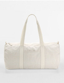 Striped Organic Cotton Barrel Bag (Hover)
