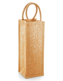 Shimmer Jute Bottle Bag