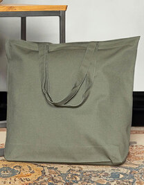 Organic Canvas Carrier Bag Medium Long Handle London 02