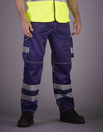 Hi-Vis Cargo Trousers With Knee Pad Pockets