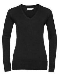 Ladies´ V-Neck Knitted Pullover (Hover)