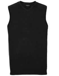 Men's V-Neck Sleeveless Knitted Pullover (Hover)